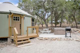 Tranquil Luxury Yurt Cabin with Private Hot Tub Near Canyon Lake, Texas - 0