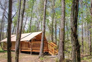 Glamping Tent with Deck and Fire Pit - State Parks, Waterfalls, Hiking Trails, Near The Caverns - 0