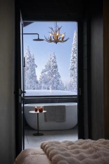 Black Villa, Aurora View Bath & Sauna, Private Design Villa in Lapland - 9