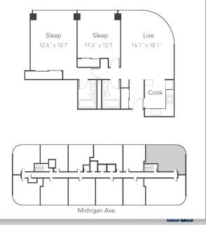 Downtown MICH AVE, Grant Park, Museums 2bd-2ba #20 - Chicago - 4