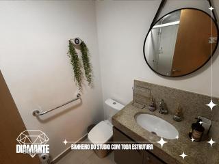 Studio Diamante no CENTRO com piscina, academia e opção de vaga privativa - 1