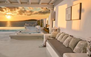 Mykonos Sea&Sunset view villa pool-hot tub by Calypso Sunset Villas - 9
