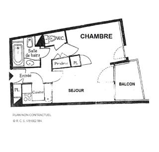 Résidence Genepi - Studio 4 personnes avec baignoir et balcon aux Ménuires MAE-5674 - Les Menuires - 3