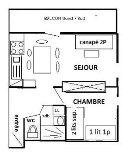 Résidence Le Mont Blanc - 2 Pièces 5 pers - WIFI - LE MONT-BLANC 151MB - PLAGNE CENTRE MAE-1854 - 6