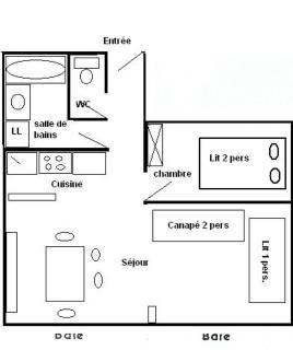 Résidence Le Sierra Nevada - 2 Pièces 4/5 pers - LE SIERRA NEVADA - 101SN-PLAGNE CENTRE MAE-9014 - 3