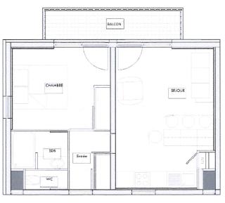 Résidence Cokott - Appartement 2 pièces - 4 personnes MAE-2603 - 2