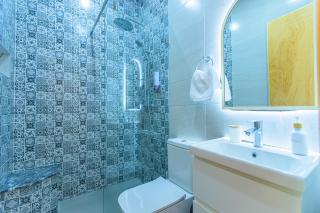 Boho Beige Apartment - Walkable to Beach with Workspace, Fast WiFi, AC & Full Kitchen - 3