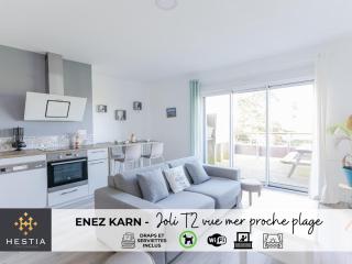 ROSCAROC ENEZ KARN - Joli T2 vue mer proche plage - 0