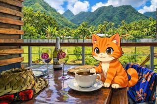 Studio Tropical - climatisé - vue mer et montagnes - canoes et paddle offerts ! Teahupo'o Lodge Tahiti - 5