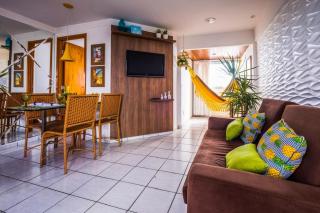 Flat com 2 quartos - Vista Morro do Careca - 250m Mar e Garagem - 9