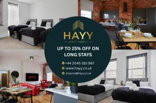 Hayy Apartments Stylish & Central Stays in Barnsley - 0