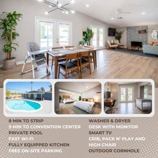 Paradise Palms Retreat - Mid Century Modern Pool Villa near STRIP - 9