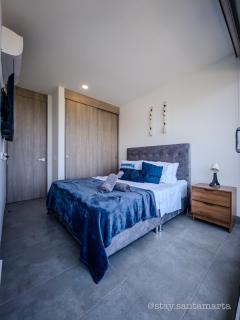 Apto Lujo Vista Mar Piscina AC WIFI Playa a 3 min en Santa Marina - 9