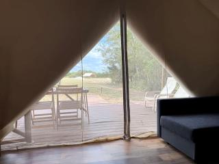 Peaceful Glamping Tent with Fire Pit & BBQ Grill Near Lake Texoma, Denison, Texas - 6