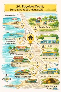 Marsaskala Seaview Apartment feels like home 7guests,3bedroom,2bathroom,4acs - Marsaskala - 9