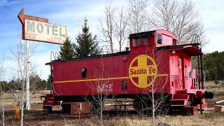 Historic Rail Caboose on Route 66 - 0