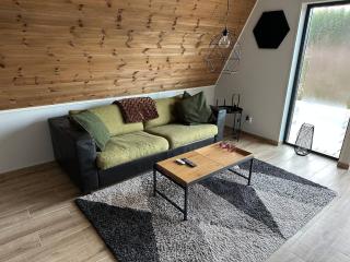 A Frame cottage surrounded by a forest - 3