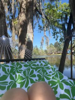 Private Lakefront Dock Firepit Yard Games - 9