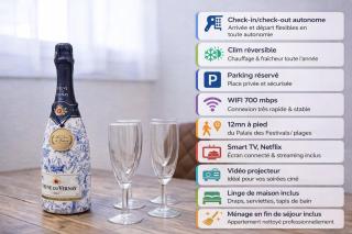 La Diva du Festival - 12 mn à pied Palais & plages - Cosy & calme - Clim - Wifi - Parking privé - Cannes - 5