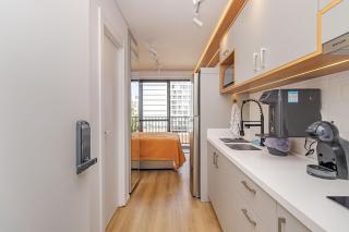 Studio moderno com rooftop e vista incrível - 7