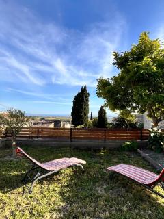 Maison de village, jardin, vue Pyrénées - 8 pers - 3