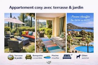 Appartement Premium Genius -vue Mer -Jardin Clôturé -Terrasse -Parking - Piscine Chauffée du 04 Avril au 01 Novembre- Saint Raphaël - Agay - 0