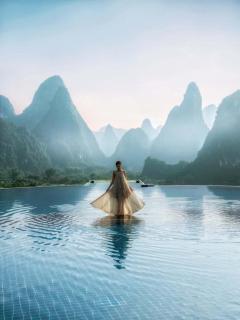 YUNORA Yangshuo Mountain Resort - Private Villas & Panoramic Sky Café & Hot Springs & Sky Infinity Pools & Yoga Expeience - English Speaking Service - 6