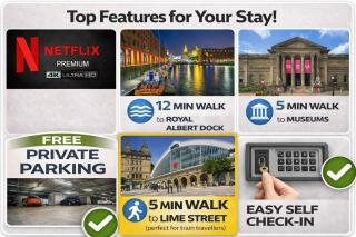 City Centre Apt - Sleeps 6, Parking, Shops & Trains - 8