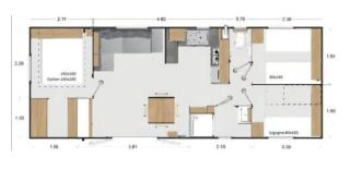 Mobil-Home BORA BORA 2022, Domaine de Kerlann, 3 chambres, WIFI gratuit, TV tout équipé - 9