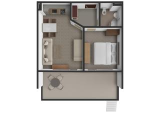 Apartment B022 with a large terrace and direct access to the sea - 1