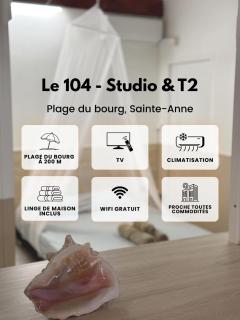 Le 104 - Studio & T2 - Bourg & plage Sainte-Anne - 0