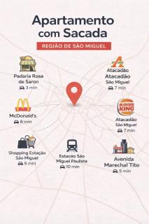 AP em São Miguel Paulista com sacada - 4