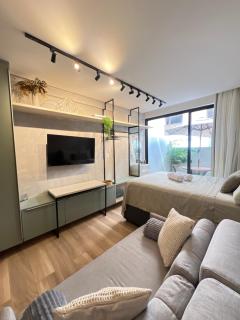 Viva hospedagens - Flat 009 beira mar com Varanda e piscina aquecida - 7