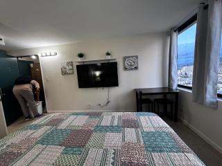 King Bed Waikiki Seaside Monarch Paradise Hotel Room Greenery Mountain View - 8