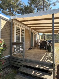 MobilHome 6 pers, 3 ch, tout équipé, camping ACM, 5 étoiles, accès direct à la mer - 4
