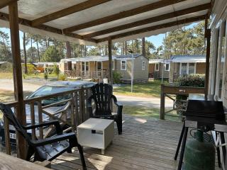 MobilHome 6 pers, 3 ch, tout équipé, camping ACM, 5 étoiles, accès direct à la mer - 5