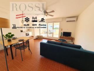 La terrasse du Club Wifi Clim Piscine - Centre ville - ROSSIconciergerie - Linge inclus - 0