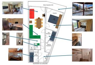 ARC 2000 pied des pistes,4 pièces, ménage compris - 3