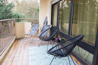 17-Stillvolles 2-Zimmer Apartment mit Boxspringbett,WLAN,großem Balkon mit Gartenblick - 5