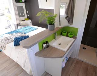 Grand Mobile home Taos 2 chambres 2 Salles d'eau Terrasse XXL couverte et fermée - 5