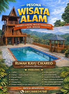 Rumah kayu healing di kaki gunung Salak - 9