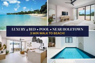 Walk to Beach, NEW LUX 4BD Villa & Pool! Near Holetown - Saint James - 0