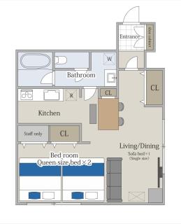 Urban Retreat Sapporo Susukino - 9 min to Susukino stn, 2 Queen beds, 1 min to convenience store - 5
