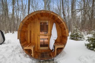 Pocono Retreat: Finnish Barrel Sauna, Hot Tub & Arcade - 9
