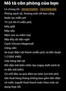 StudioBE2Vinhomes #balcony#washing machine - 3