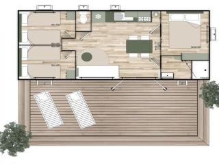 Mobil-home accueillant, animaux acceptés - 7 pers. - API-1-52-2597 - 3