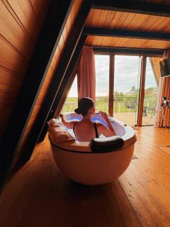 Cabana Completa Jacuzzi, Piscina, Área Gourmet em Porangaba - 1