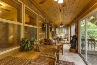 Drifting Feather Mountain Cabin Waterfront Deck - 3