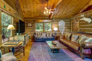Drifting Feather Mountain Cabin Waterfront Deck - 2