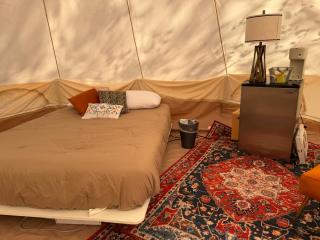 Premium Glamping Tent with HotTub, FirePit & Heater at Red River Gorge with Wooded Views & Bath House - 1